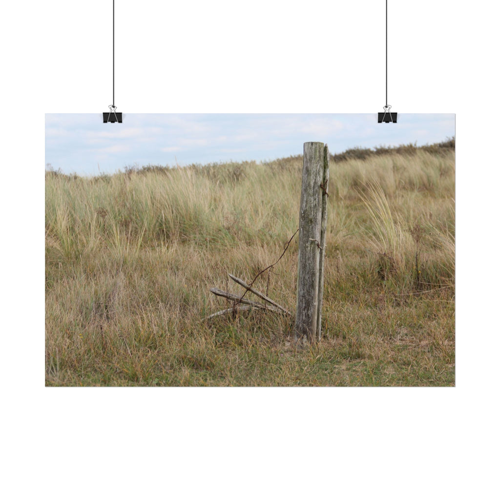 Fence Landscape Rolled Poster