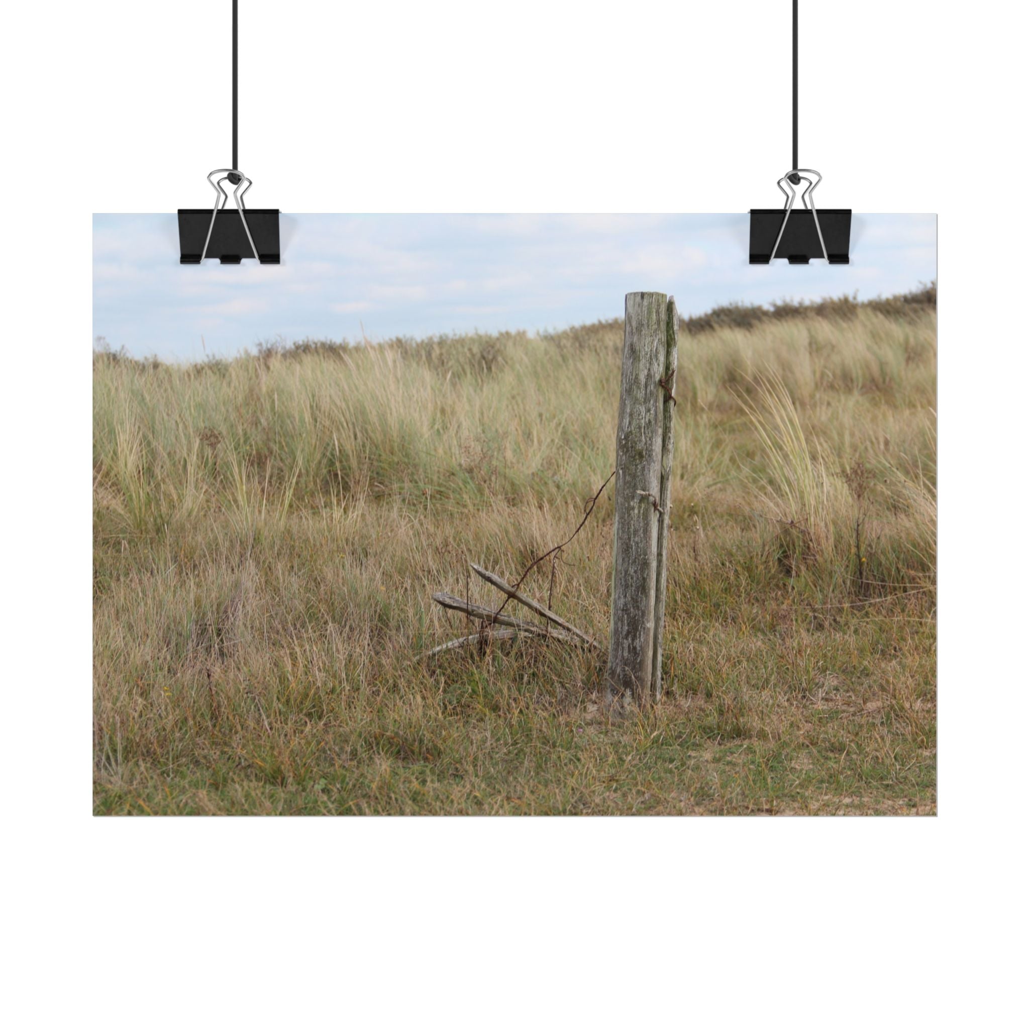 Fence Landscape Rolled Poster