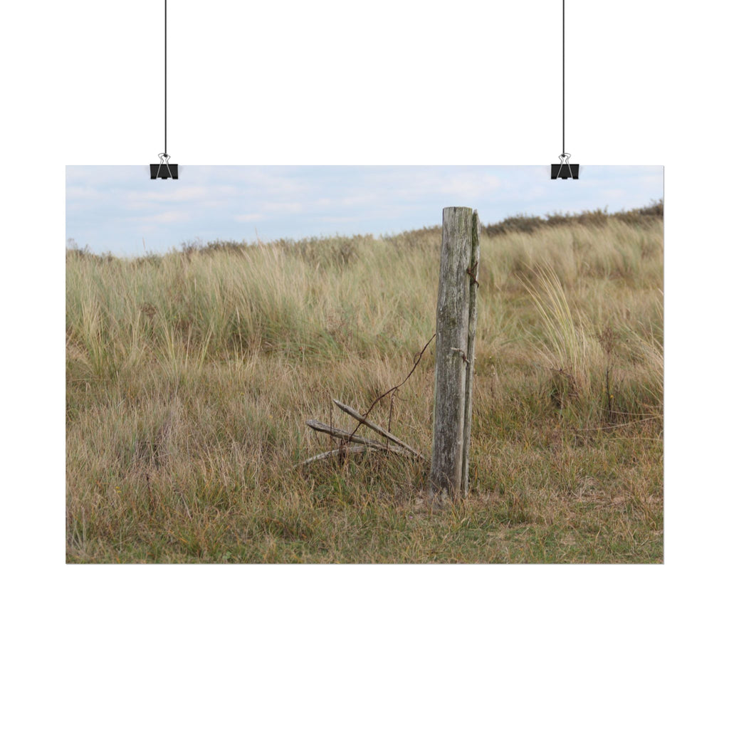 Fence Landscape Rolled Poster