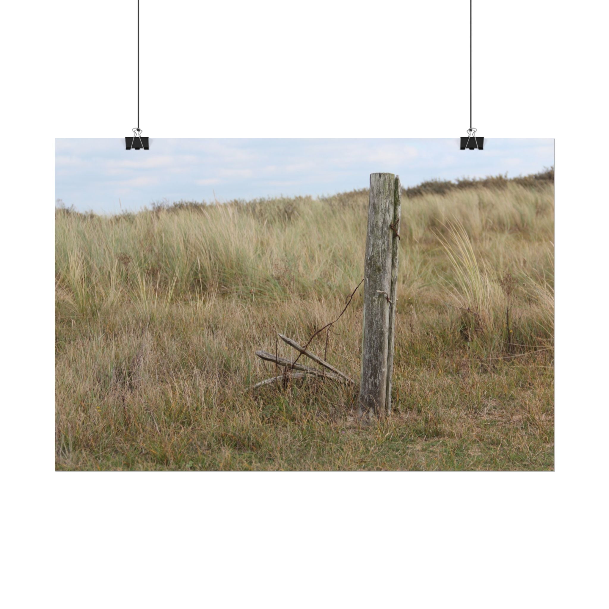 Fence Landscape Rolled Poster