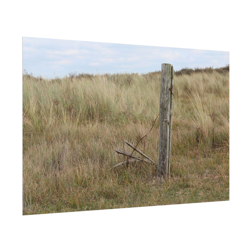 Fence Landscape Rolled Poster
